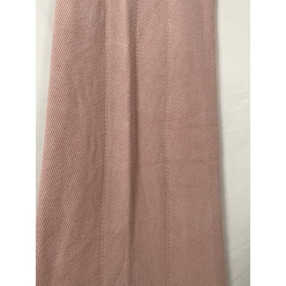 Nordstrom Freshman 1966 Soft Pink Knit Maxi Slip Dress V Neck Size L - Picture 7 of 8